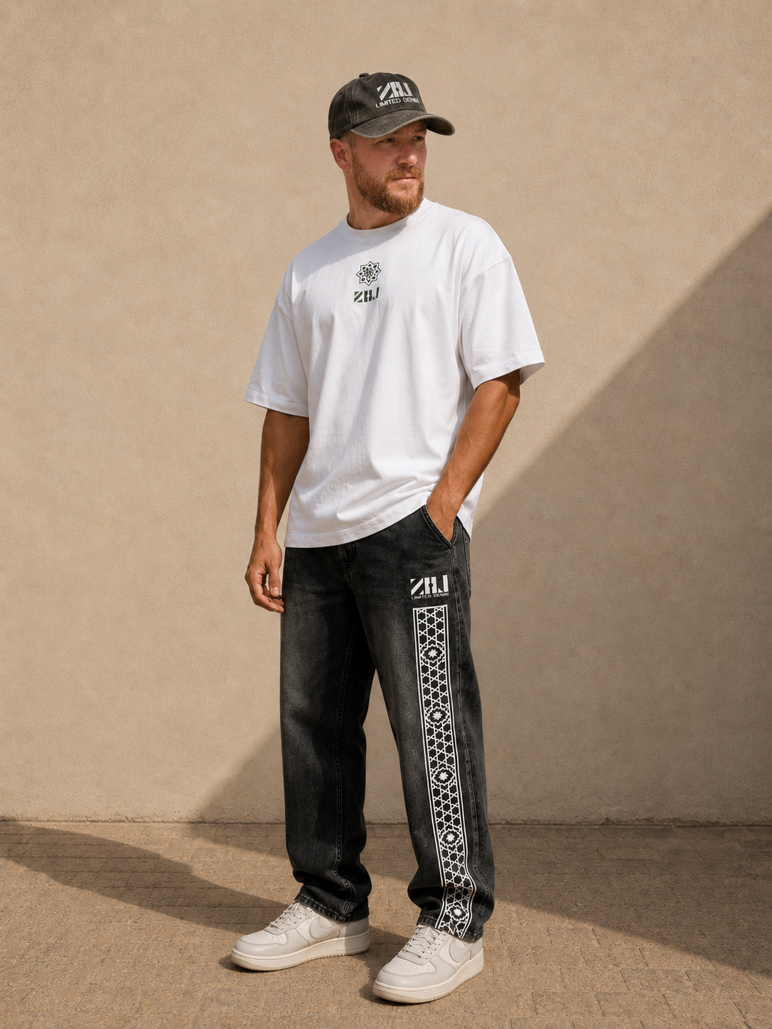 ZLLJ - Casquette Denim Noir