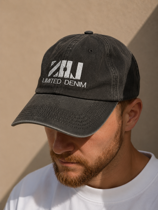 ZLLJ - Casquette Denim Noir