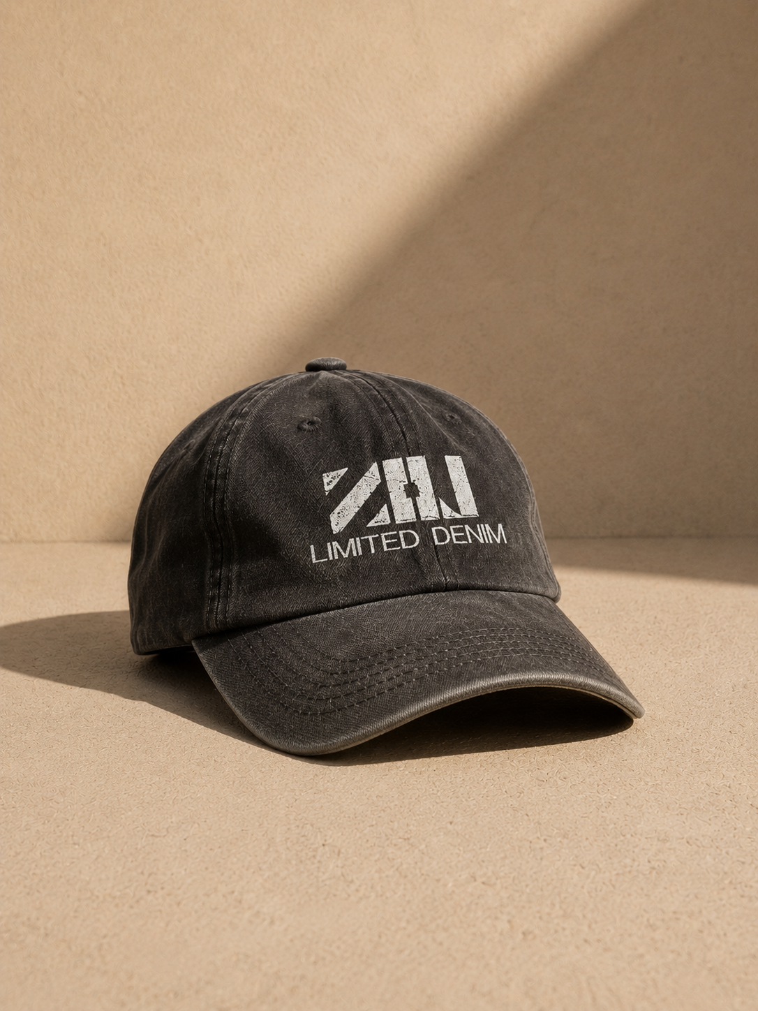 ZLLJ - Casquette Denim Noir